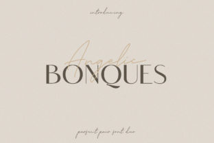 Elevate Your Brand with the Angelic Bonques Trio Typeface