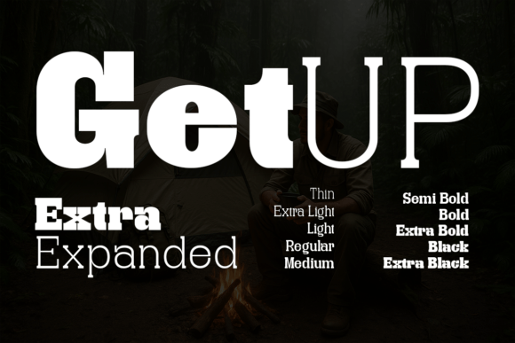 Getup Extra Expanded: A Bold Slab Serif Typeface for Crafters