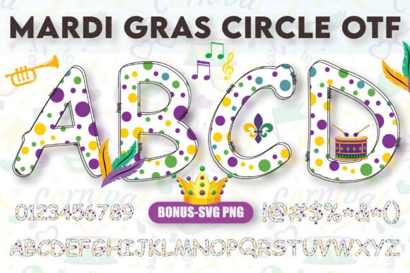Mardi Gras Circle Font: A Playful Typeface for Festive Editorial Design