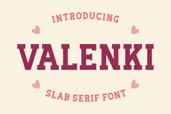 Valenki: A Playful Slab Serif Font for Creative Branding